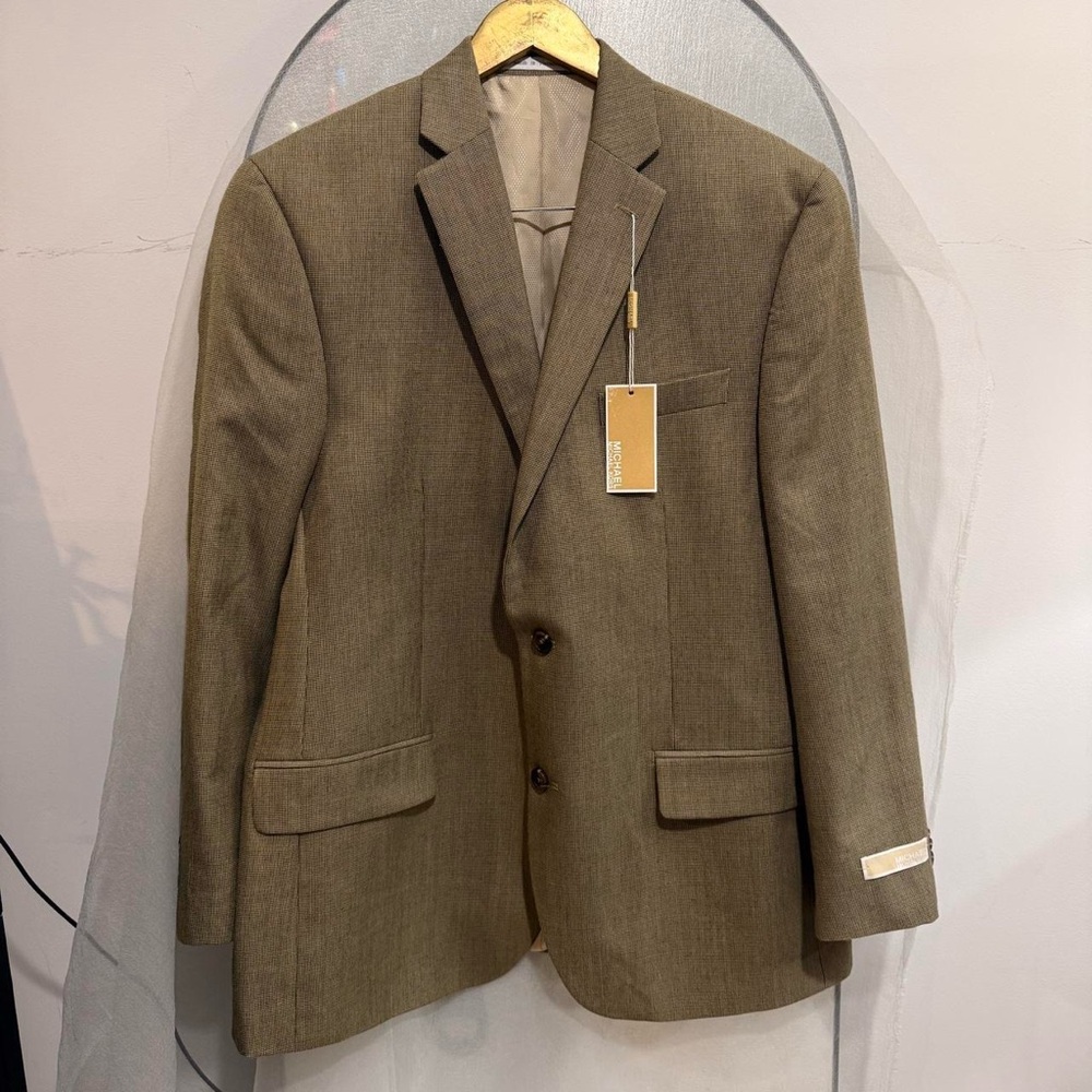NWT Michael Kors Classic Brown Plaid Blazer size 42